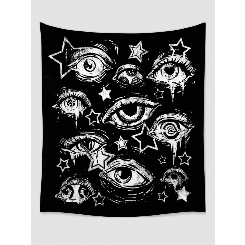 1PC Polyester Printed Abstract Star & Eyes Wall Tapestry for LivingRoom 60x76 Sh